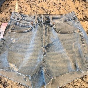Target Blue Jean Shorts Frayed Hem Size 6 NWT